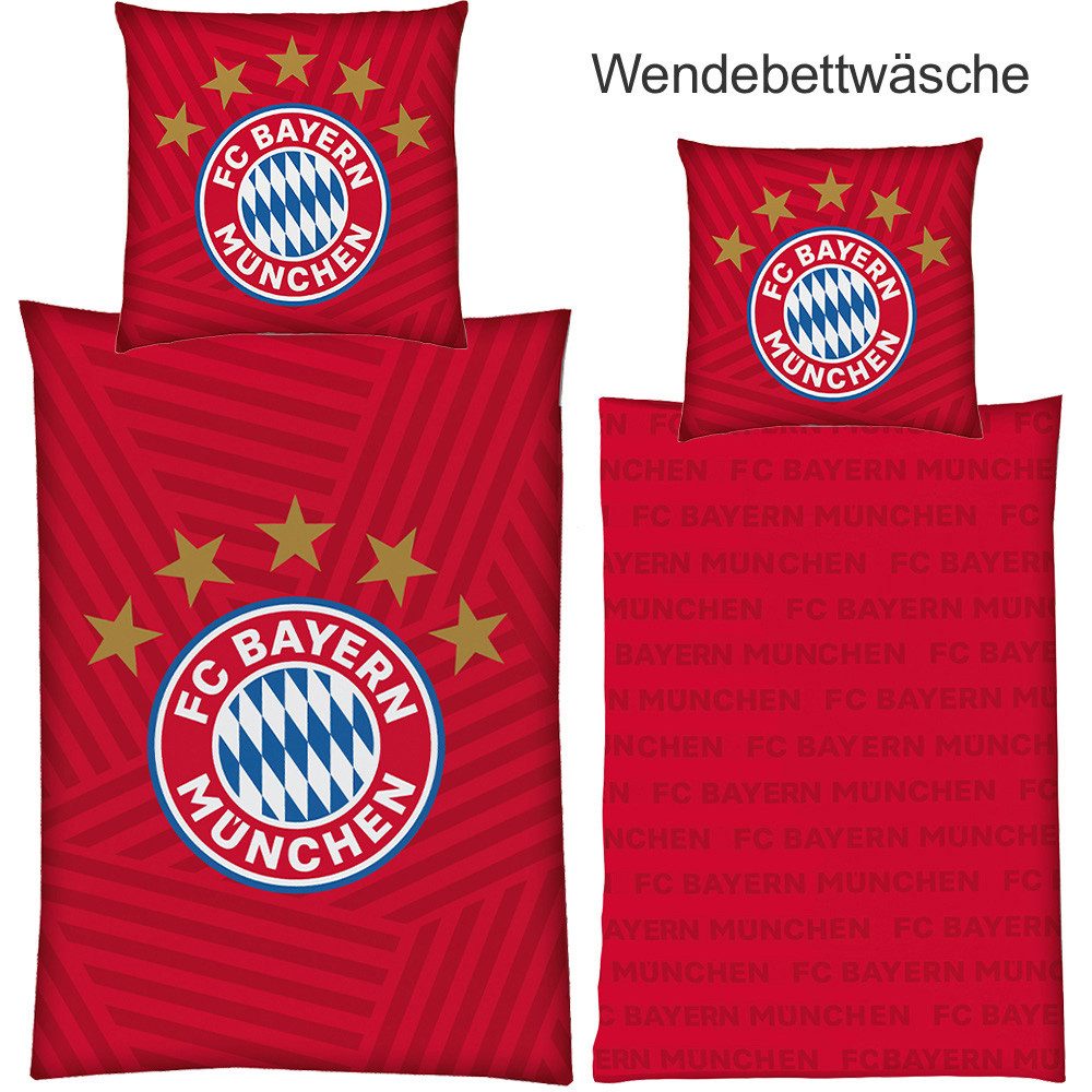 FC Bayern München Bettwäsche FC Bayern München Bettwäsche Logo 5 Sterne günstig online kaufen