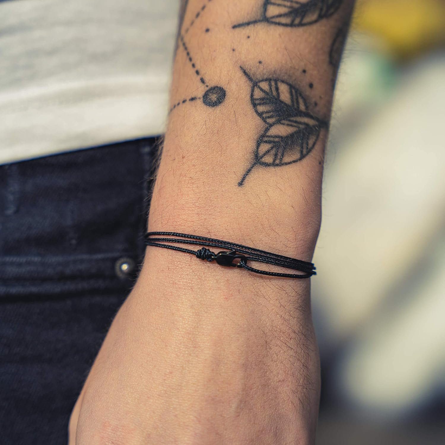 Made by Nami Wickelarmband Minimalistisches Armband mit Karabinerhaken Herren Armband Damen, Maritimes Armband Wasserfest & Verstellbar