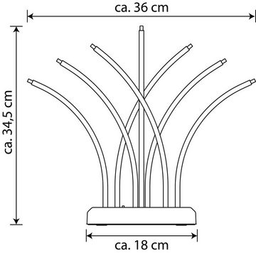 MeLiTec Fensterleuchter SL51-1, LED, Lichterbogen, Advent, Weihnachtsleuchter, Stimmungsleuchte, Fächer, Chrom, Batterie, Dimmer, XMAS, Weihnachten, Geschenkidee