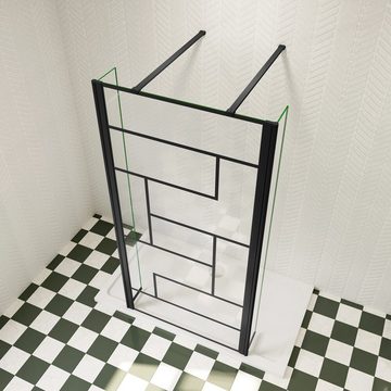 duschspa Duschwand ESG Glaswand Walk in Dusche Duschtrennwand Duschabtrennung, Einscheibensicherheitsglas, Sicherheitsglas, (Set), Glas, Nano Glas