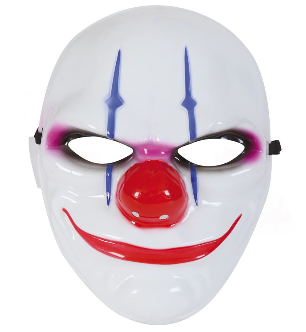 Fries Verkleidungsmaske Halbmaske Clown Bunt mit Gummizug Halloween Karneval Party, Mit Gummizug