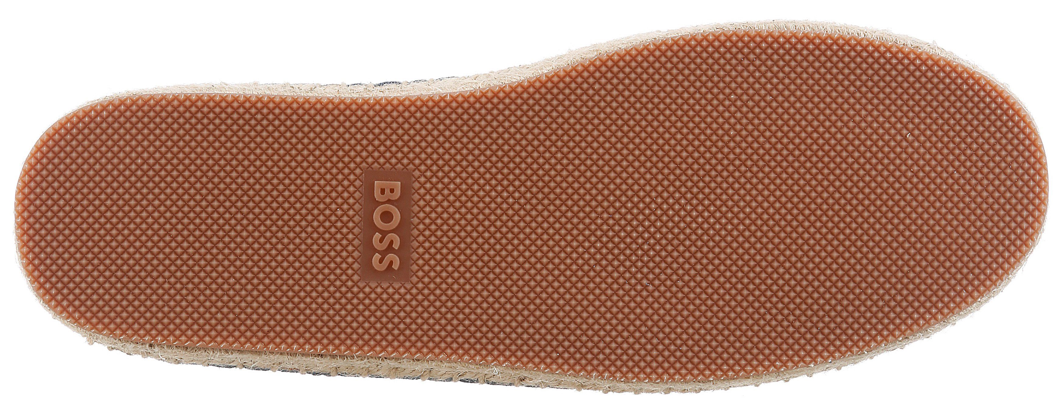 BOSS Madeira_mocc Espadrille Slipper, Schlupfschuh, Sommerschuh, Urlaubsschuh mit Bastumrahmung