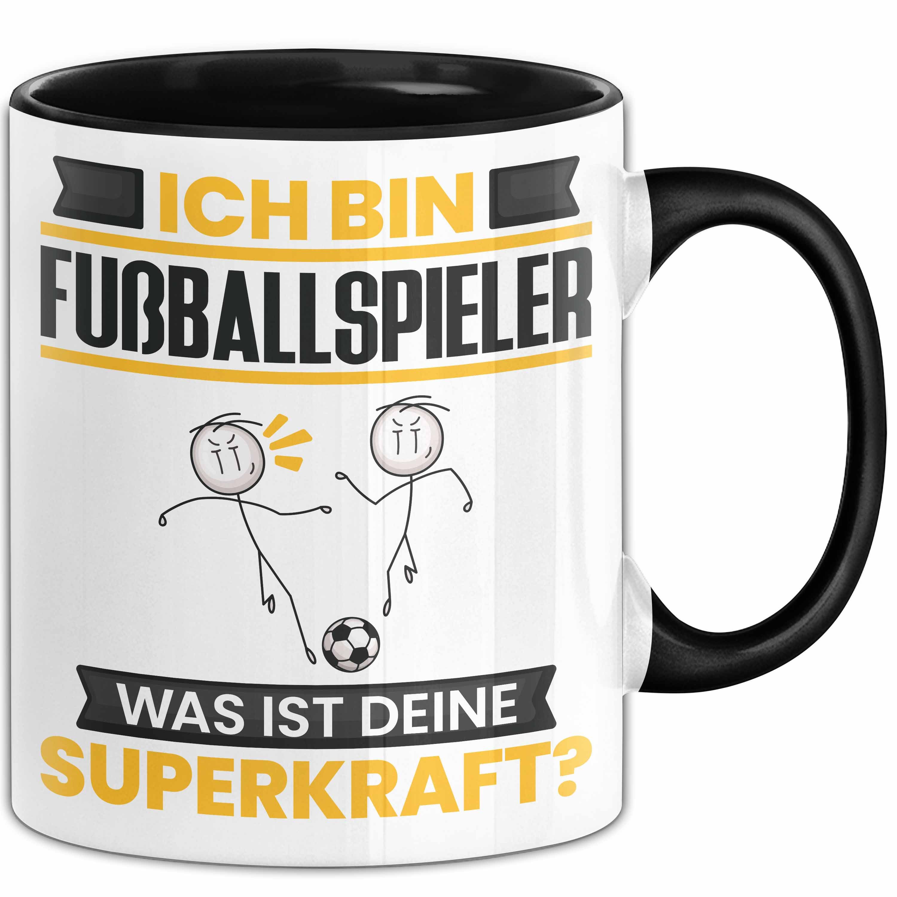Trendation Tasse Fußballspieler Tasse Geschenk für Fußballspieler Geburtstag Lustiger S, Keramik