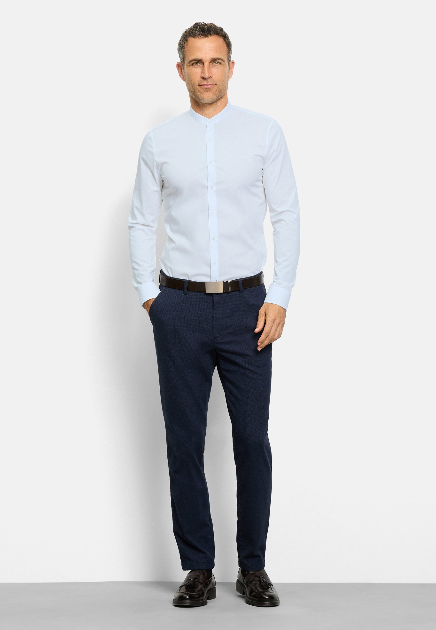 OLYMP Businesshemd OLYMP No. Six, Super Slim, Businesshemd, Stehkragen