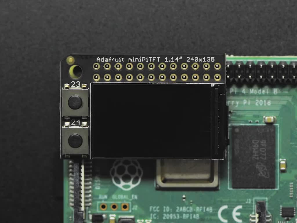 LED-Display Adafruit Mini PiTFT - Farbiges TFT Add-on für Raspberry Pi, 135x240