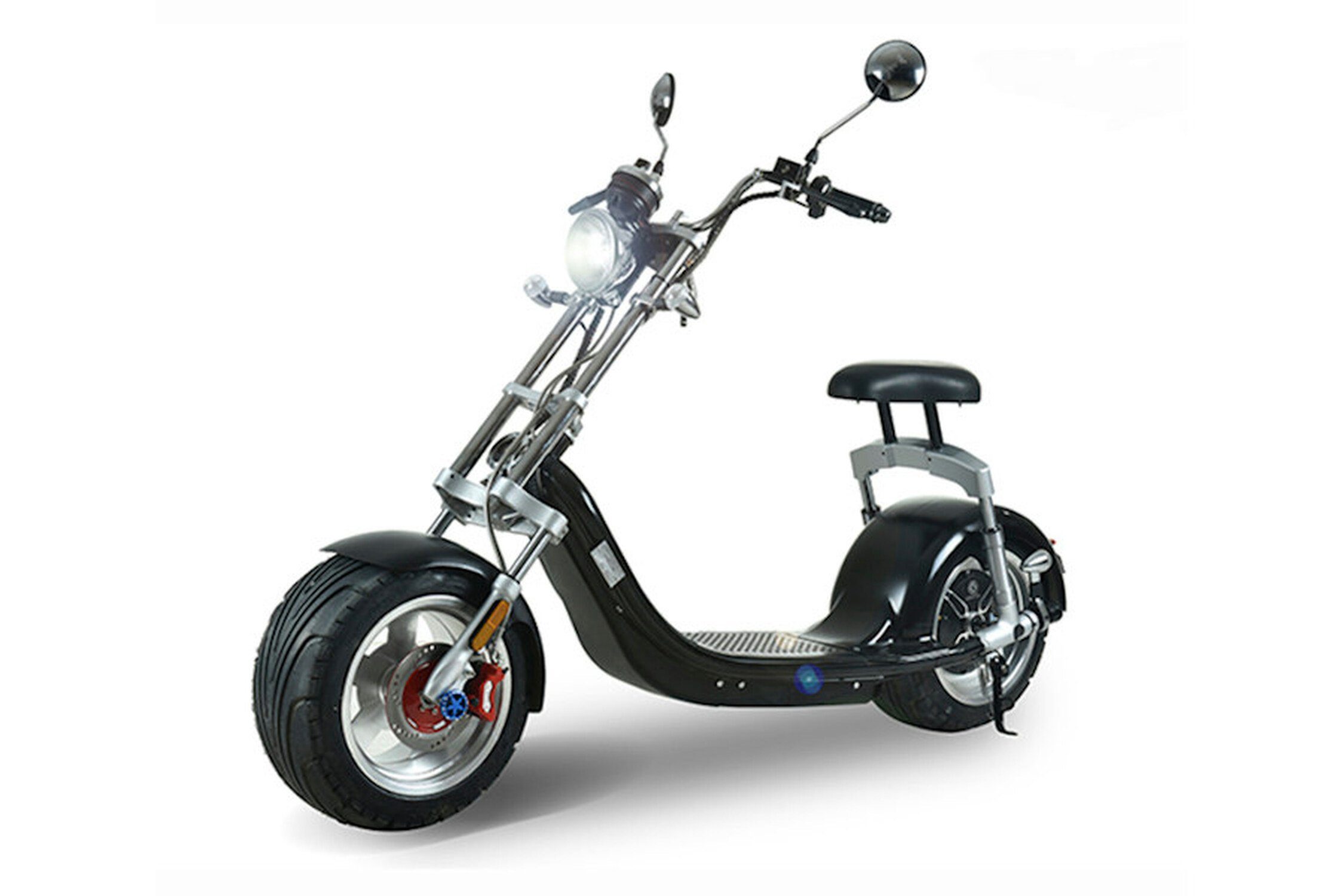 TPFLiving E-Scooter Coco Bike C14 - Elektroroller -Akku: 1 x 60 Volt/12Ah, 50  km/h, Roller elektro ab 14 Jahren mit Scheibenbremsen - Farbe: schwarz
