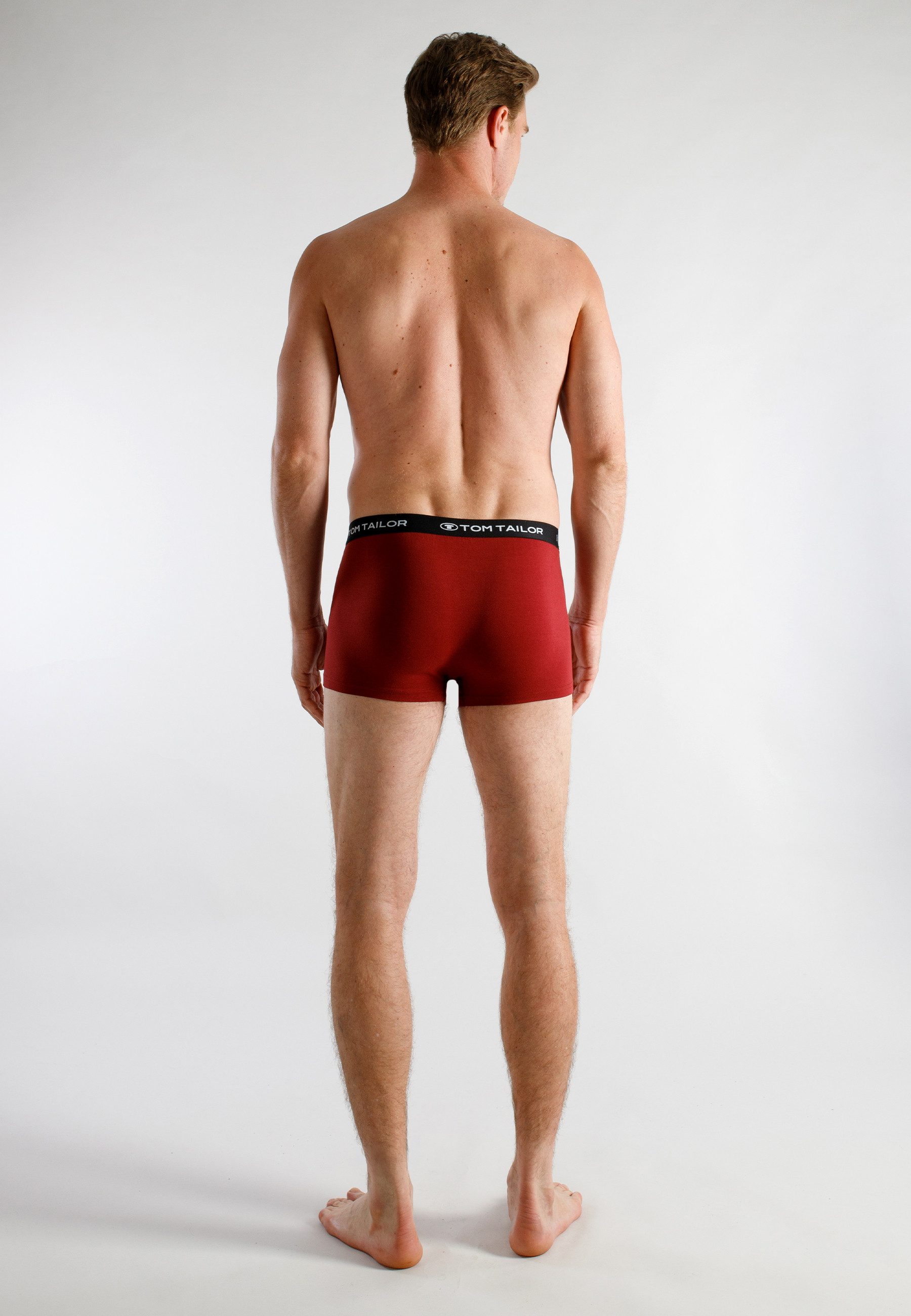 TOM TAILOR Boxershorts TOM TAILOR Herren Pants rot uni 3er Pack (3-St)