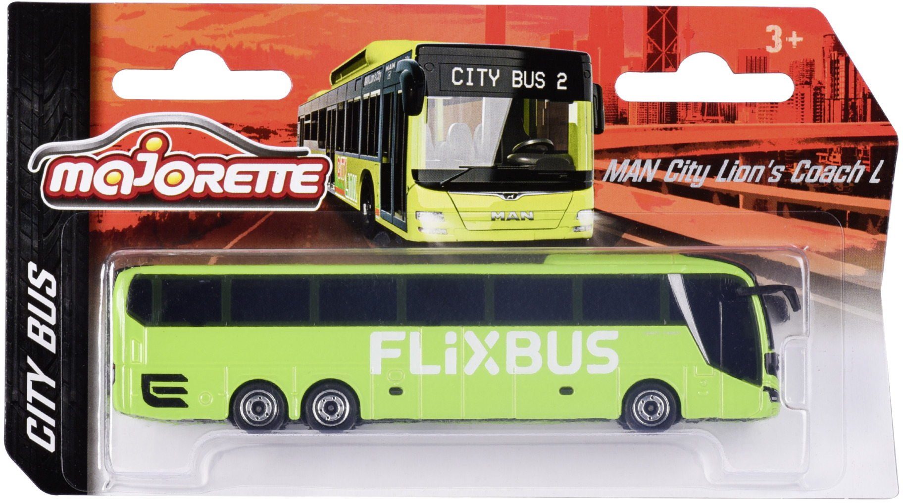 majORETTE Spielzeug-Bus Spielzeugauto Bus MAN Lion's Coach L Flixbus grün 212053159Q01