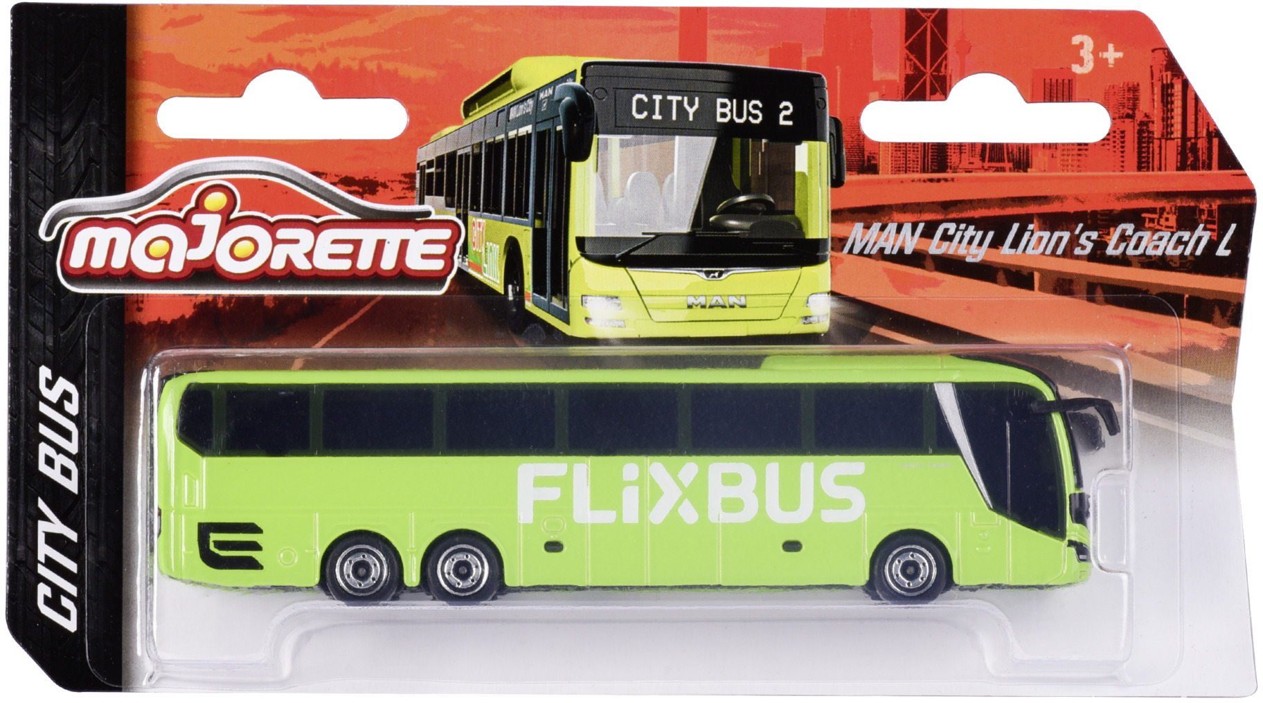 majORETTE Spielzeug-Bus Spielzeugauto Bus MAN Lion's Coach L Flixbus grün  212053159Q01