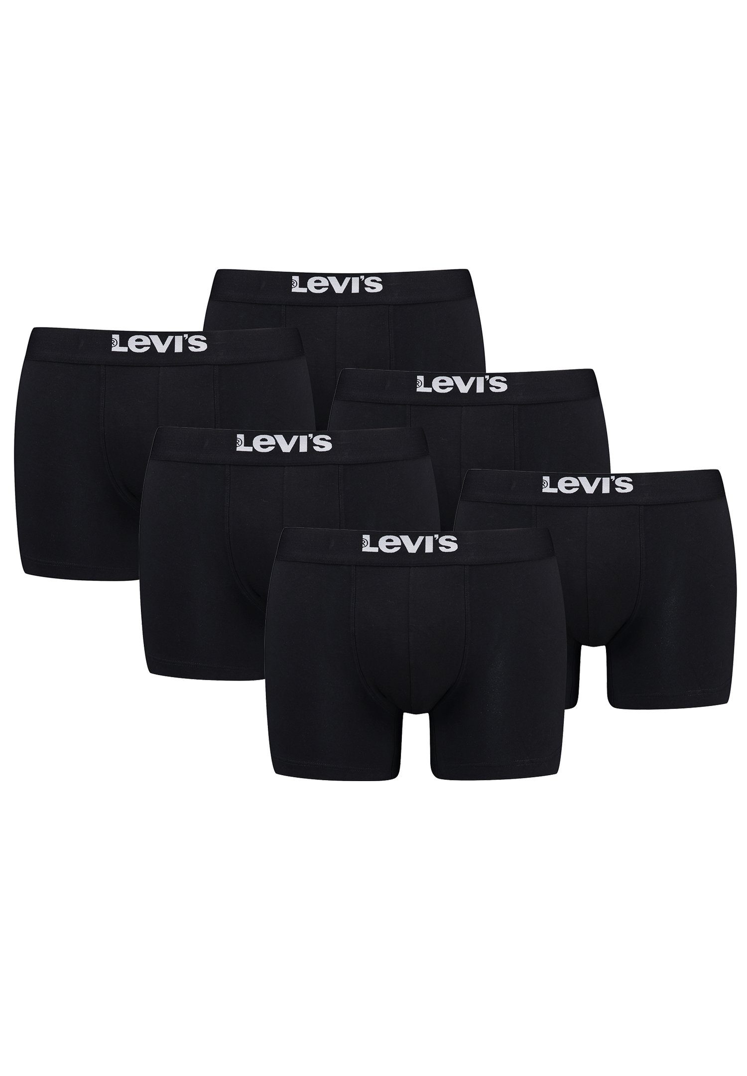 Levi's® Boxershorts MEN SOLID BASIC BOXER BRIEF ORGANIC CO 6er Pack (Set, 6-St., 6er-Pack) Black