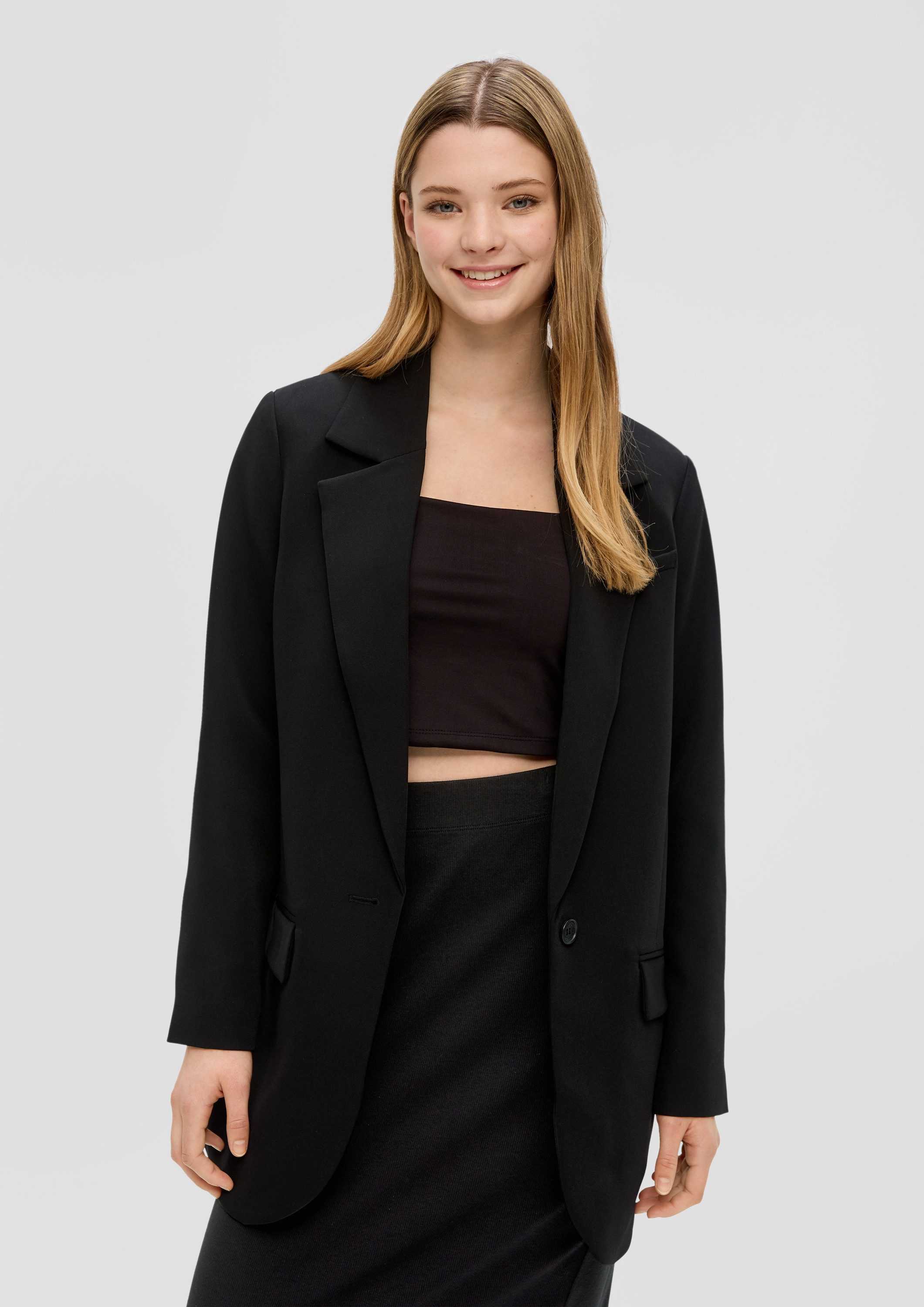 QS Куртки блейзер Indoor-Blazer Oversize Блейзеры mit Pattentaschen