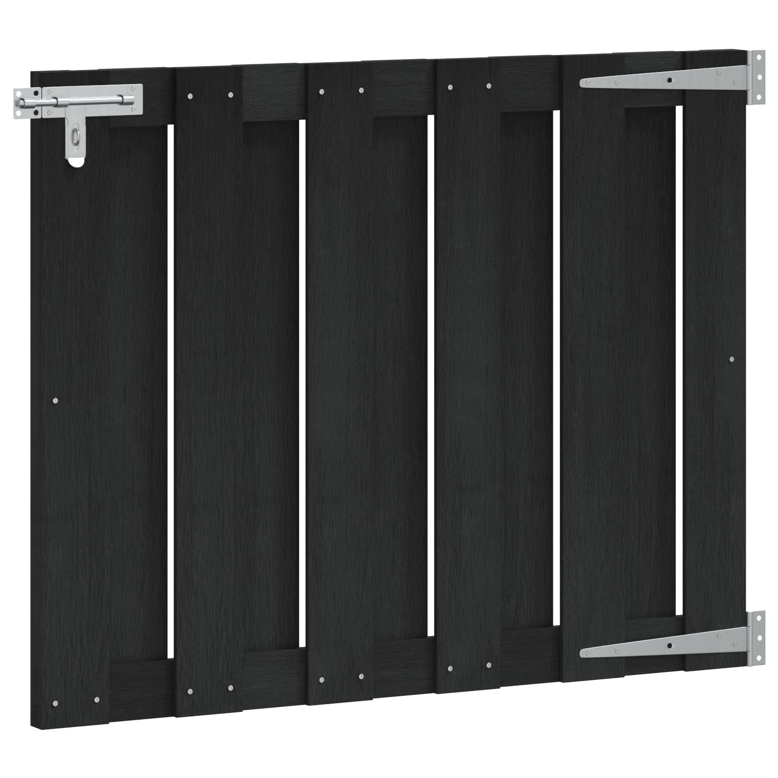 vidaXL Gartentor Gartentor 100 x 80 cm WPC und Aluminium Schwarz