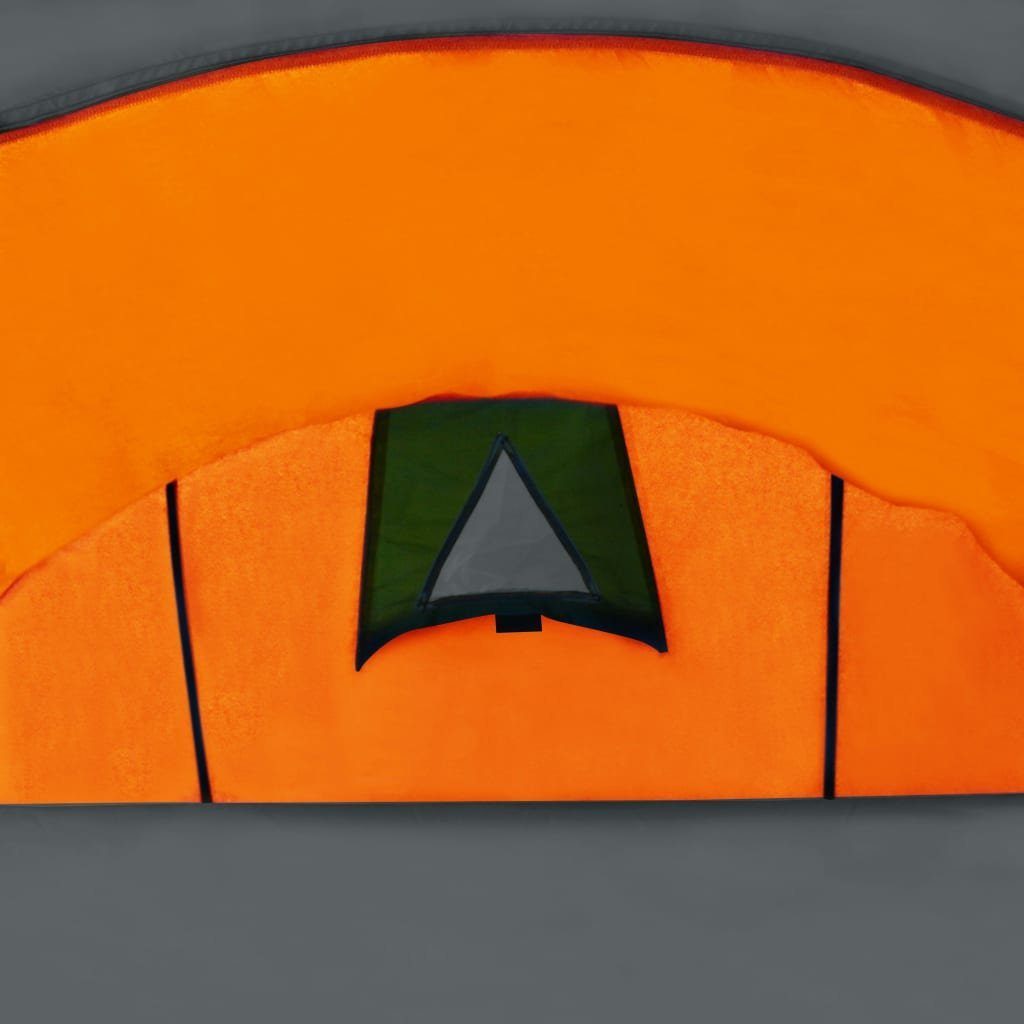 und Familienzelt vidaXL 4 Personen Kuppelzelt Campingzelt Grau Orange Wurfzelt
