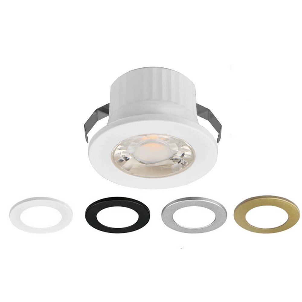 Mundotec LED Einbauleuchte 3W Dimmbar LED Einbauspot Minispot Einbauleuchte Einbaustrahler IP54, Warmweiß, Dimmbar, 3w, 240 Lumen, 3000K, Rund, 230V, IP54