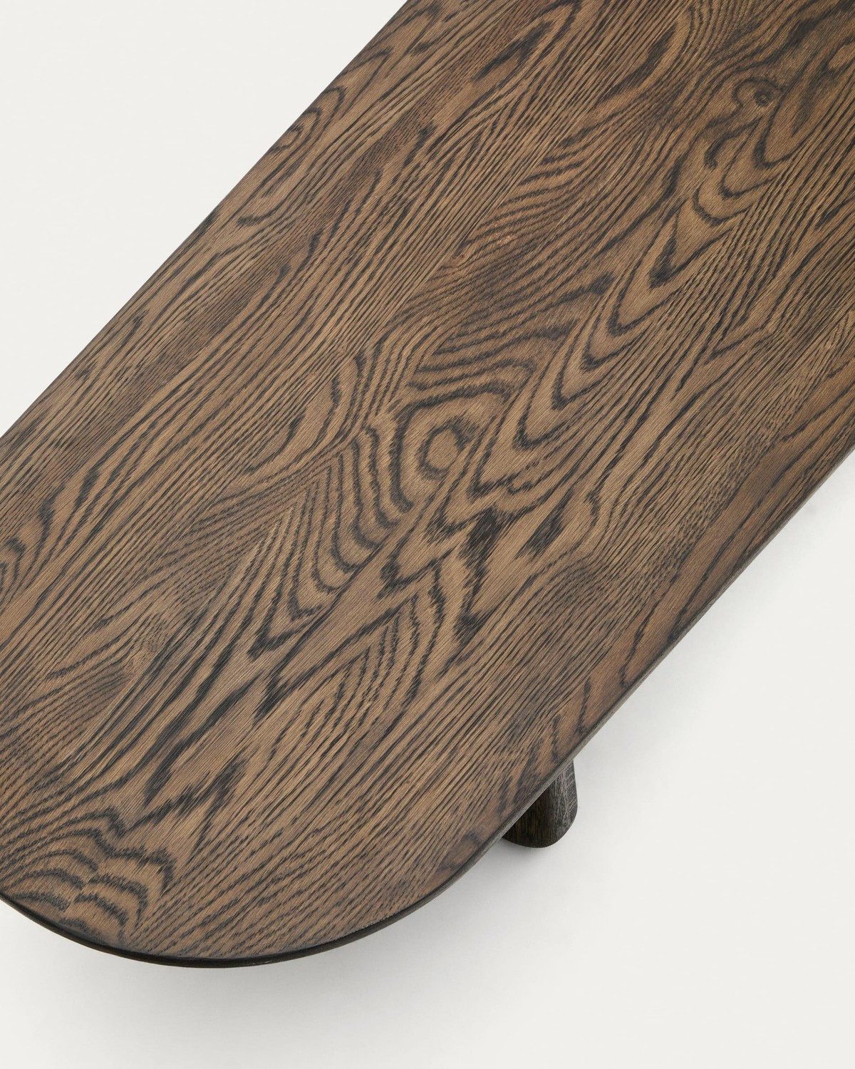 Natur24 Couchtisch Pirita Couchtisch 64 x 146 x 28 cm Eichenholz Stahl dunkles Finish
