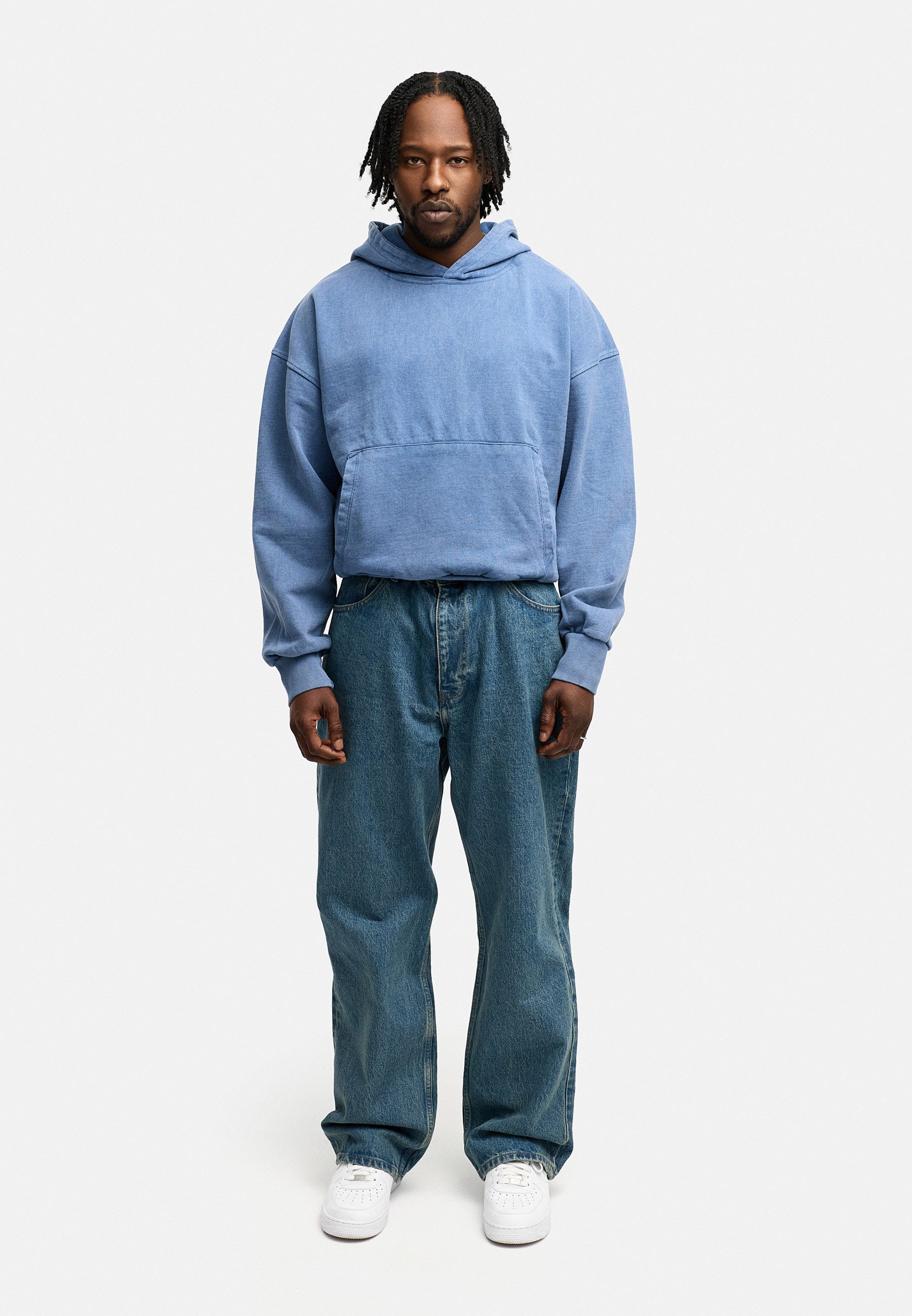 BEHYPE STUDIOS Hoodie IM OVERSIZE BOXY-FIT Herren Cord-less Kapuzenpullover lockeres Kapuzen-Sweatshirt Sweater