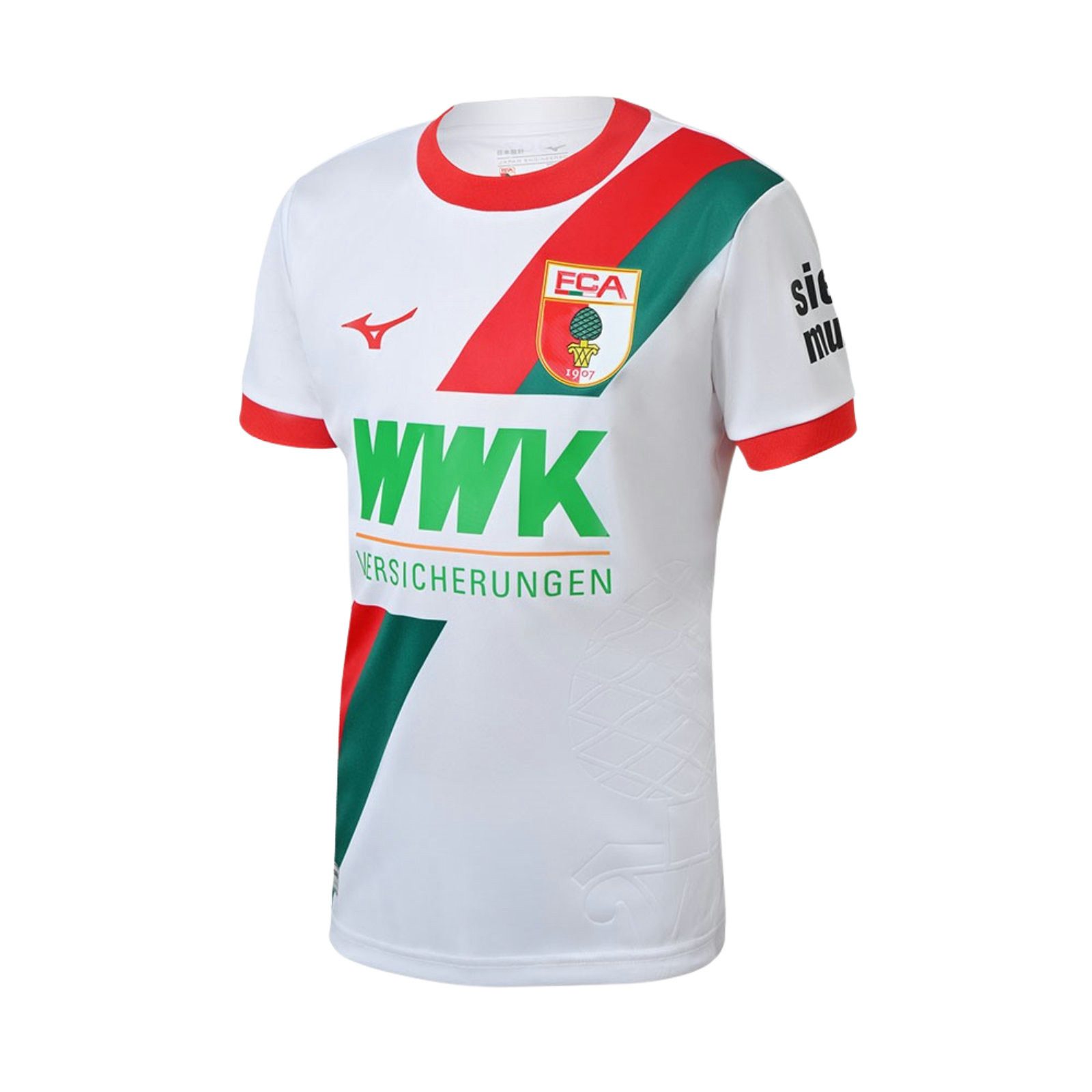 Mizuno Fußballtrikot FC Augsburg Trikot Home 25/26 weiß Herren