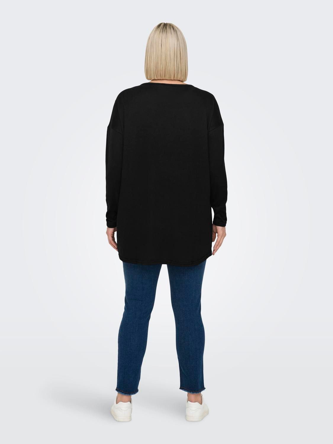 ONLY CARMAKOMA Longshirt CARALBA LS LONG TOP JRS mit Glitzernieten günstig online kaufen