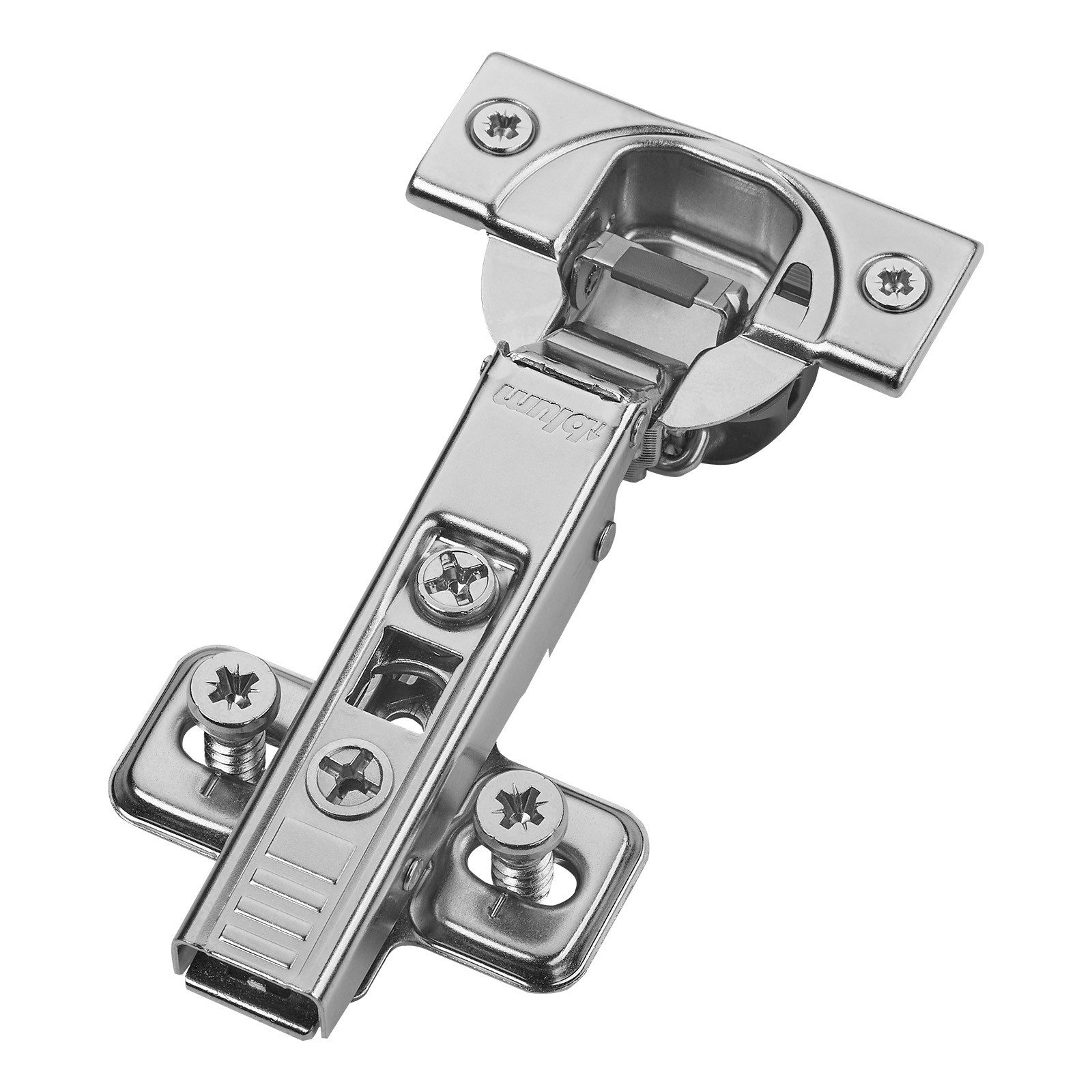 blum Möbelbeschlag Topfband Schrankscharnier 110° 71B3580 Eckanschlag SoftClose (1 St), 3D-Verstellung, inkl. Montageplatte 173L8100