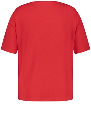 Samoon Kurzarmshirt Basic Shirt aus Baumwoll-Mix