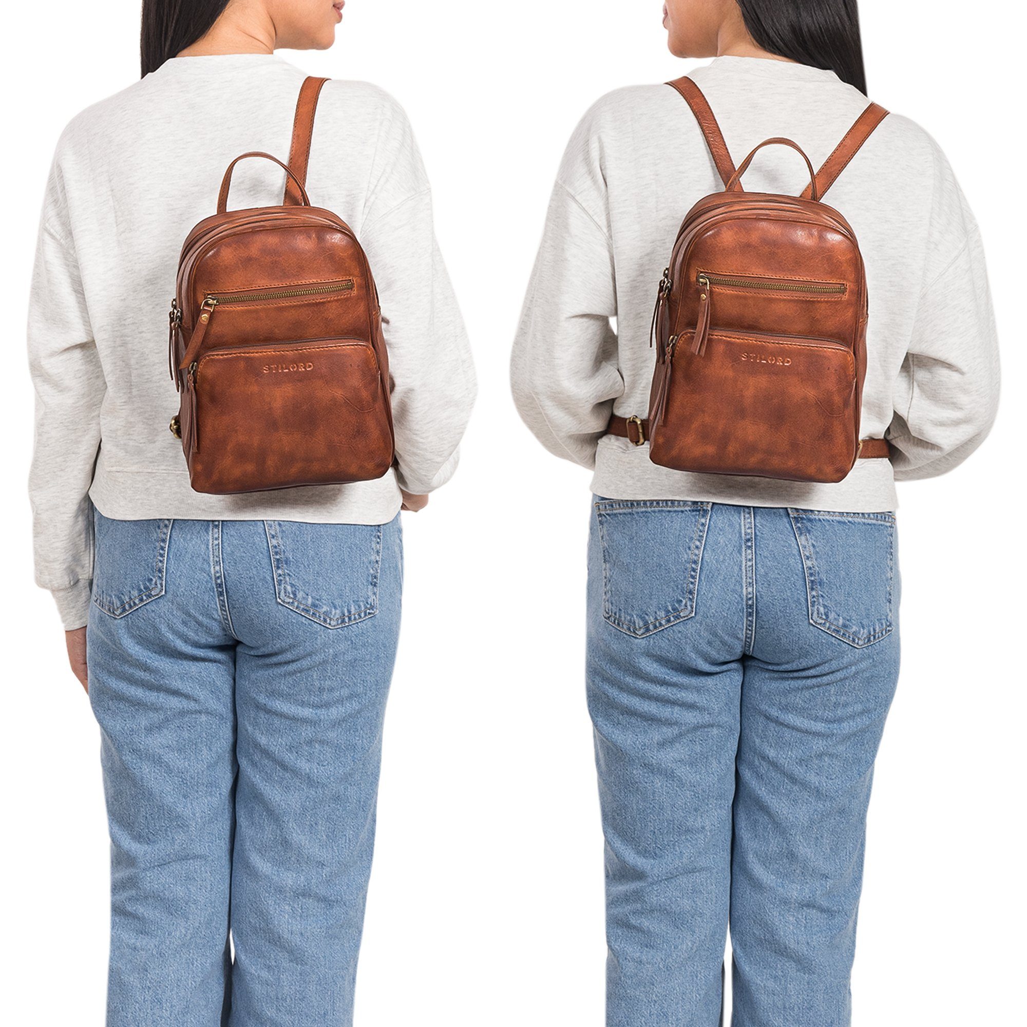 STILORD Cityrucksack "Fabienne" Kleiner Vintage Damen Rucksack Echtleder mi günstig online kaufen