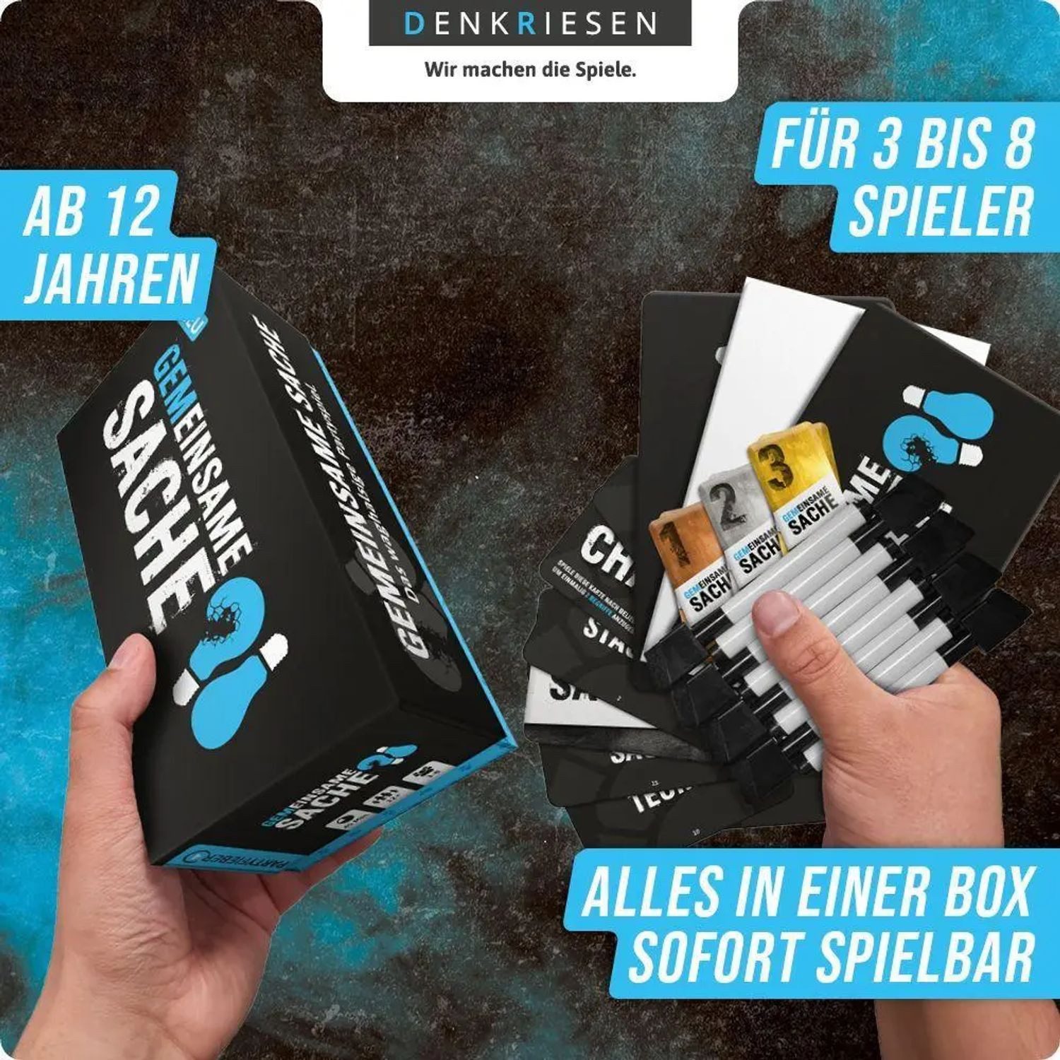 Denkriesen Spiel PARTYFIEBER - GEMEINSAME SACHE "Das waghalsige Partyspiel"