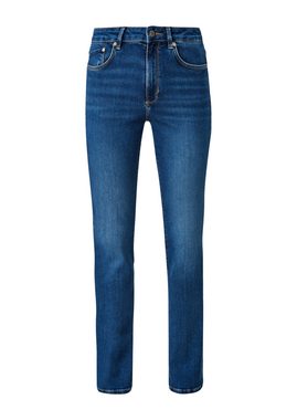 s.Oliver 5-Pocket-Jeans Jeans Beverly / Slim Fit / Mid Rise / Bootcut Leg Leder-Patch