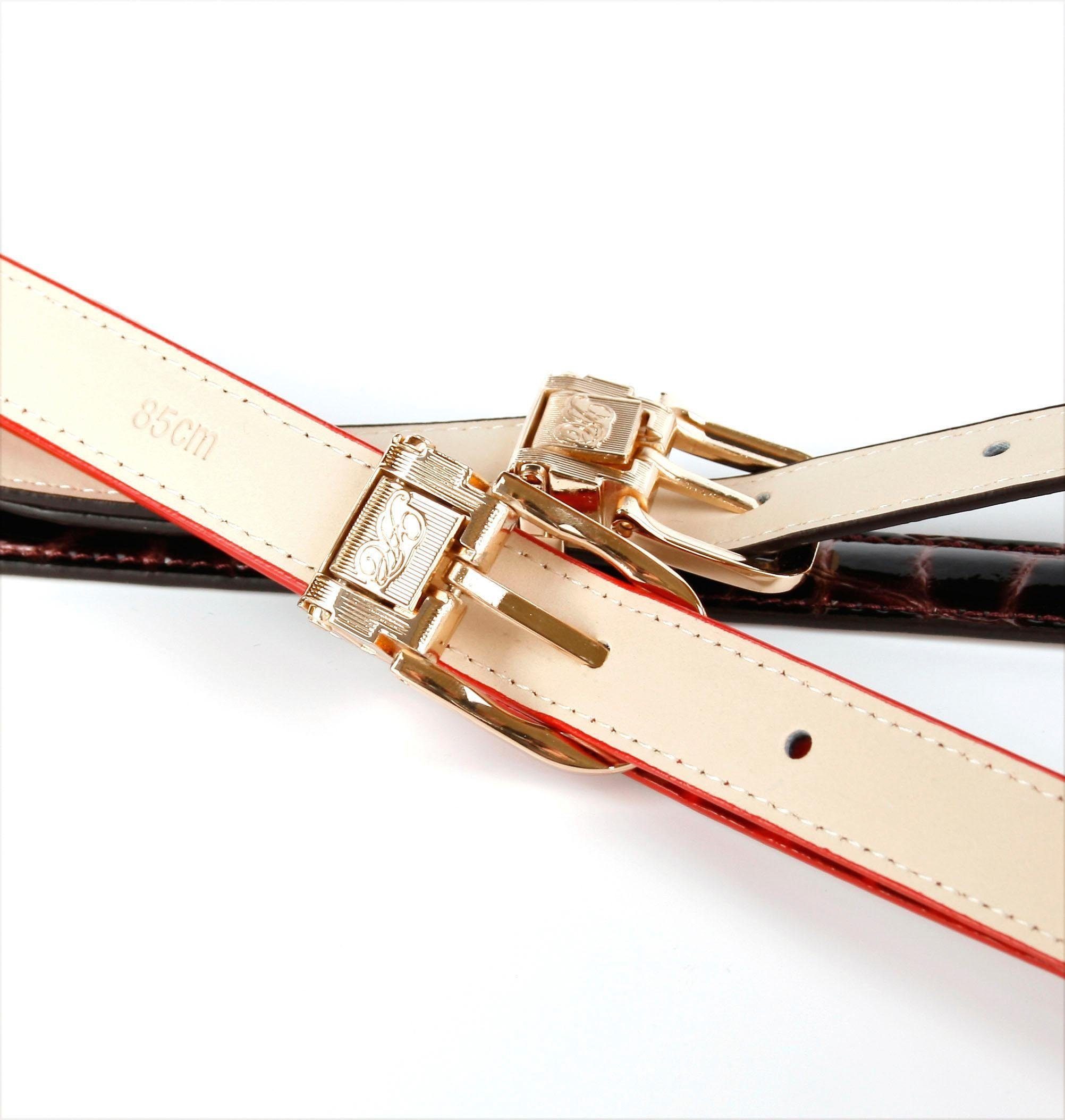 Anthoni Crown Ledergürtel Eleganter Lackledergürtel günstig online kaufen