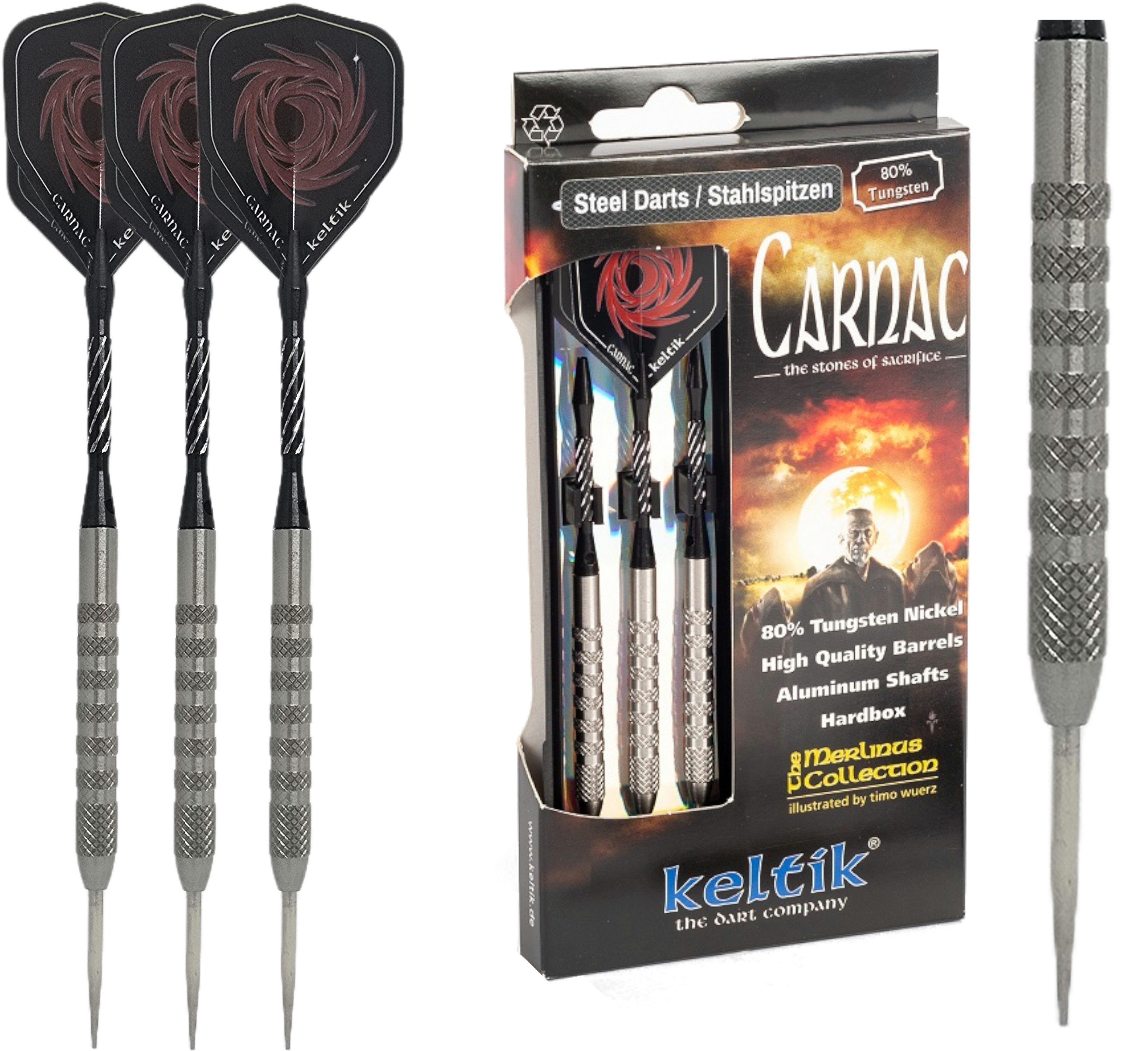 Dartpfeil Steeldart Steel Dart Pfeile Keltik Carnac in 24g + 26g