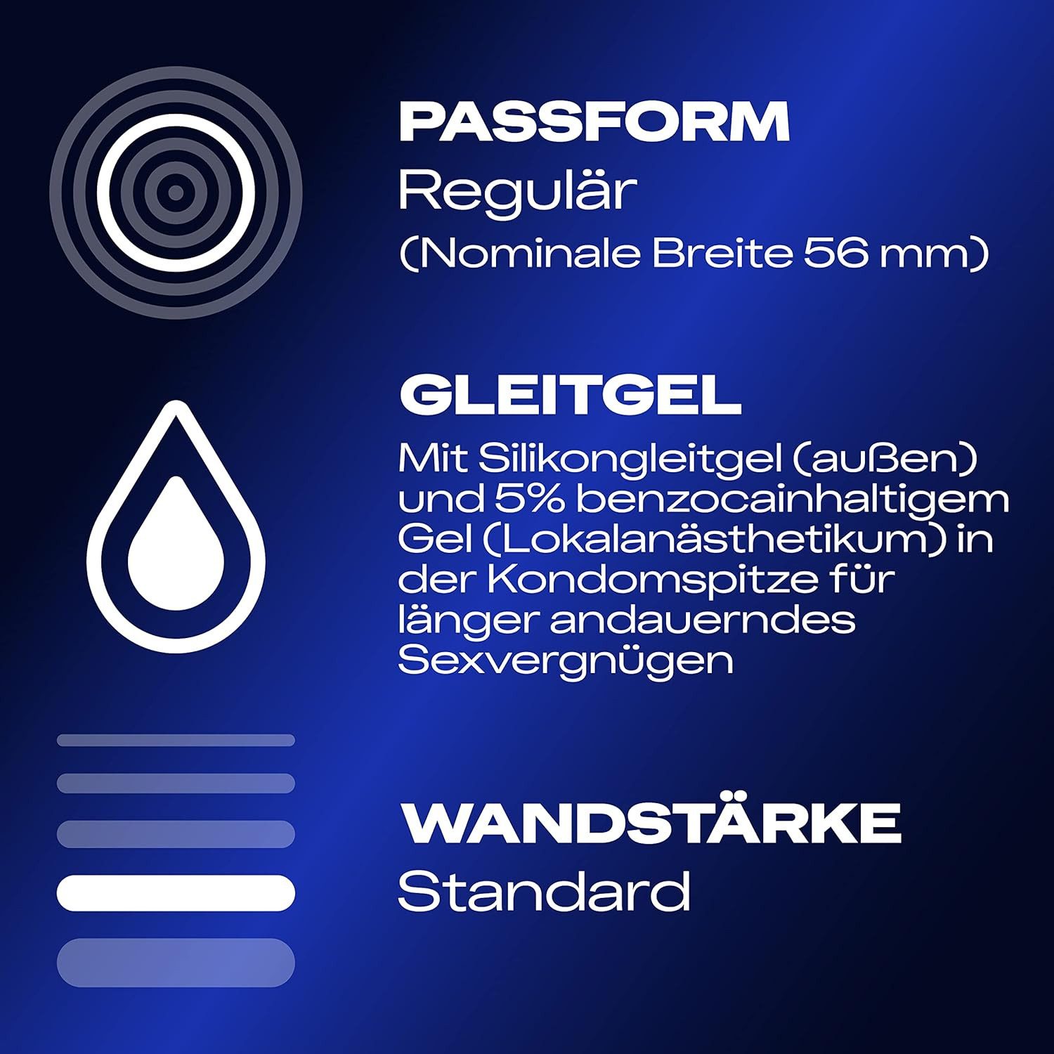 durex Kondome Performa, 12 St., mit 5 % benzocainhaltigem Gel für Sex, der länger anhält