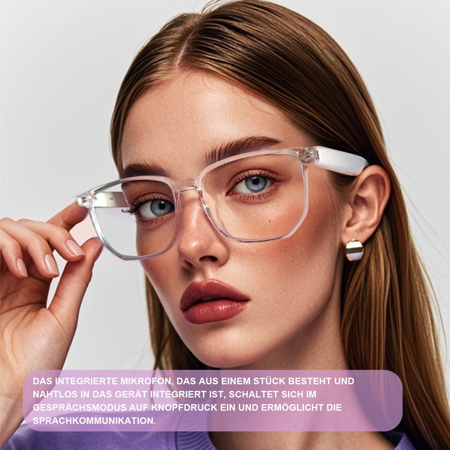 Refttenw Sonnenbrille Polarisierte Sonnenbrille mit Bluetooth-Lautsprecher,Smart Brille Anti-UV