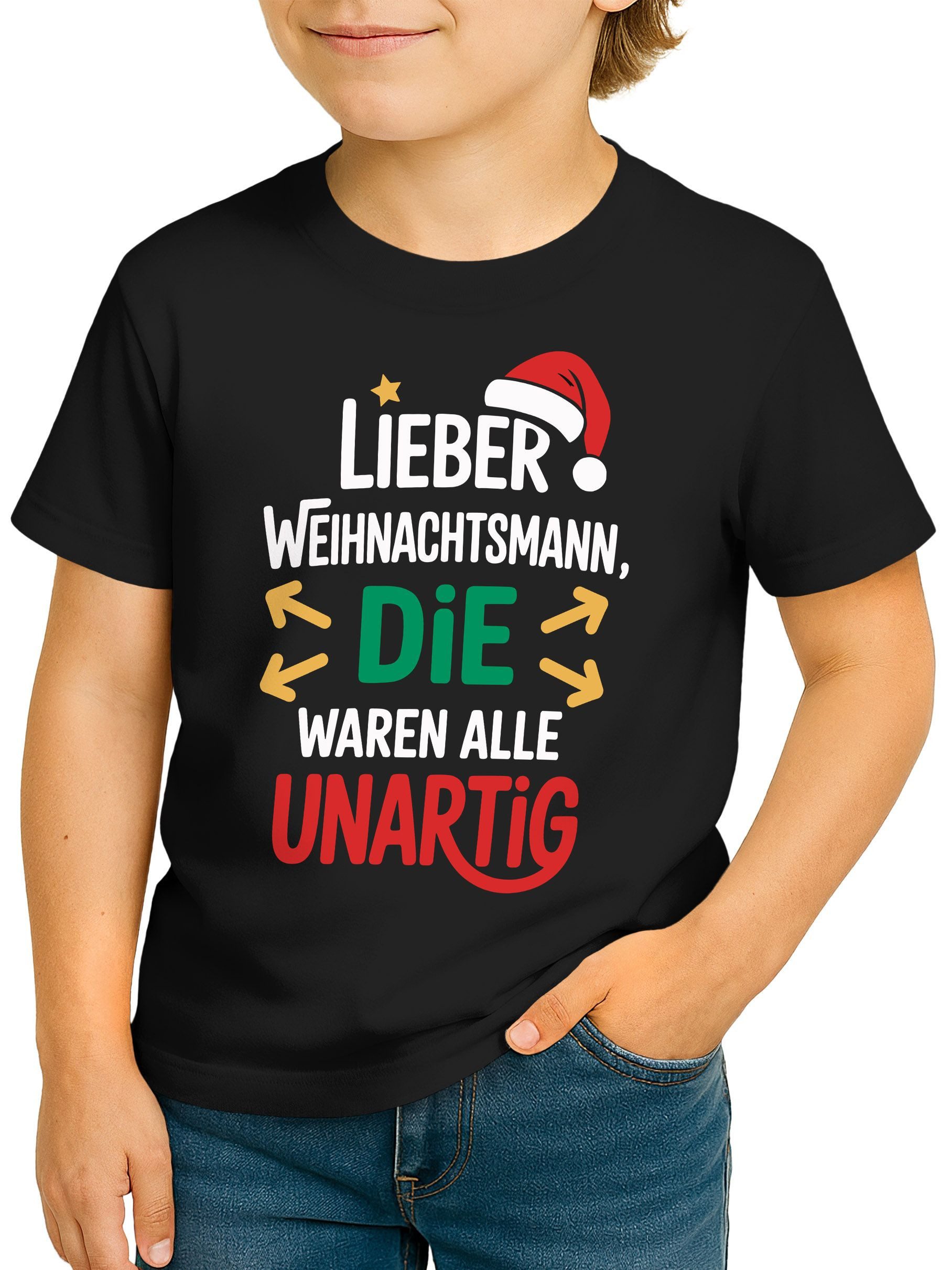 Print-Shirt Kinder T-Shirt Weihnachten Lieber Weihnachtsmann die waren alle