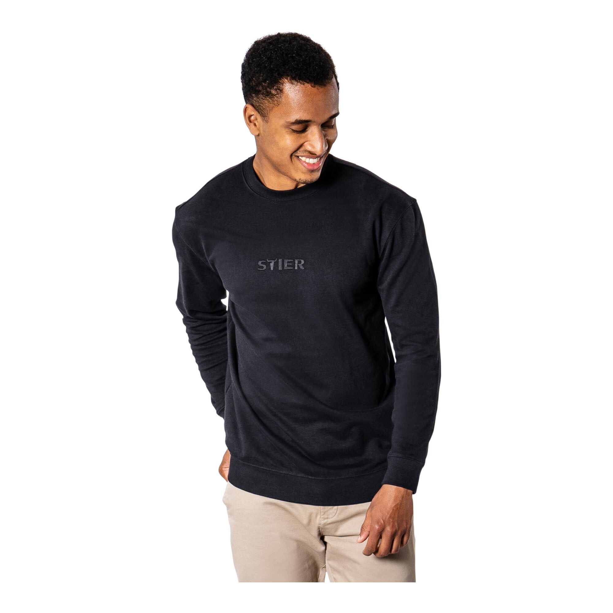 Stier Sweatshirt STIER Crew Sweat Style Embro M Black