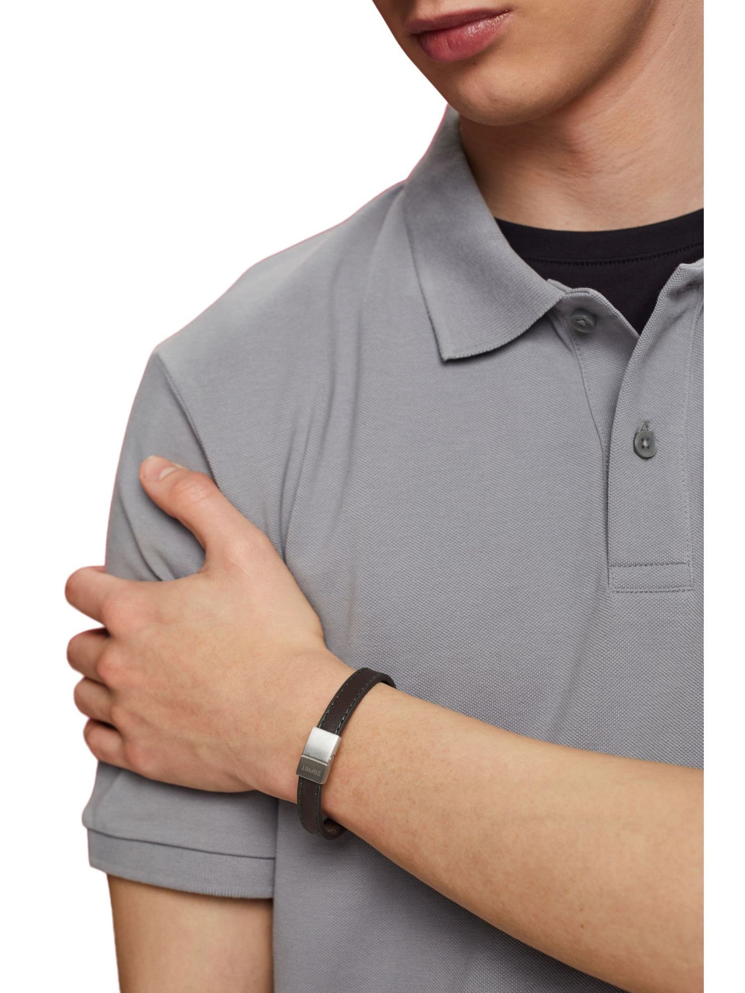 mit Armband Esprit Lederoptik Magnetverschluss in Armband braun