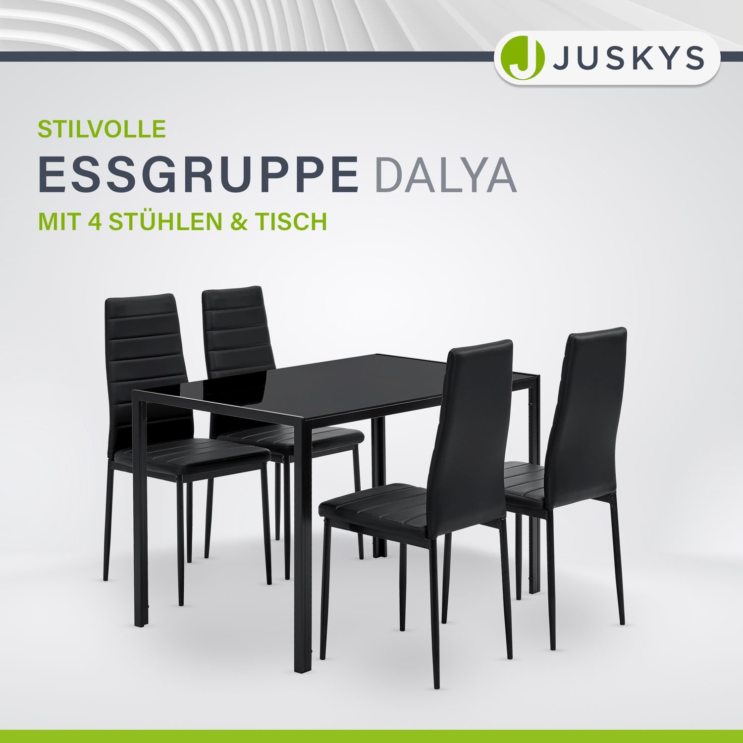Juskys Essgruppe Dalya, (5-tlg), großer Esstisch, günstig online kaufen