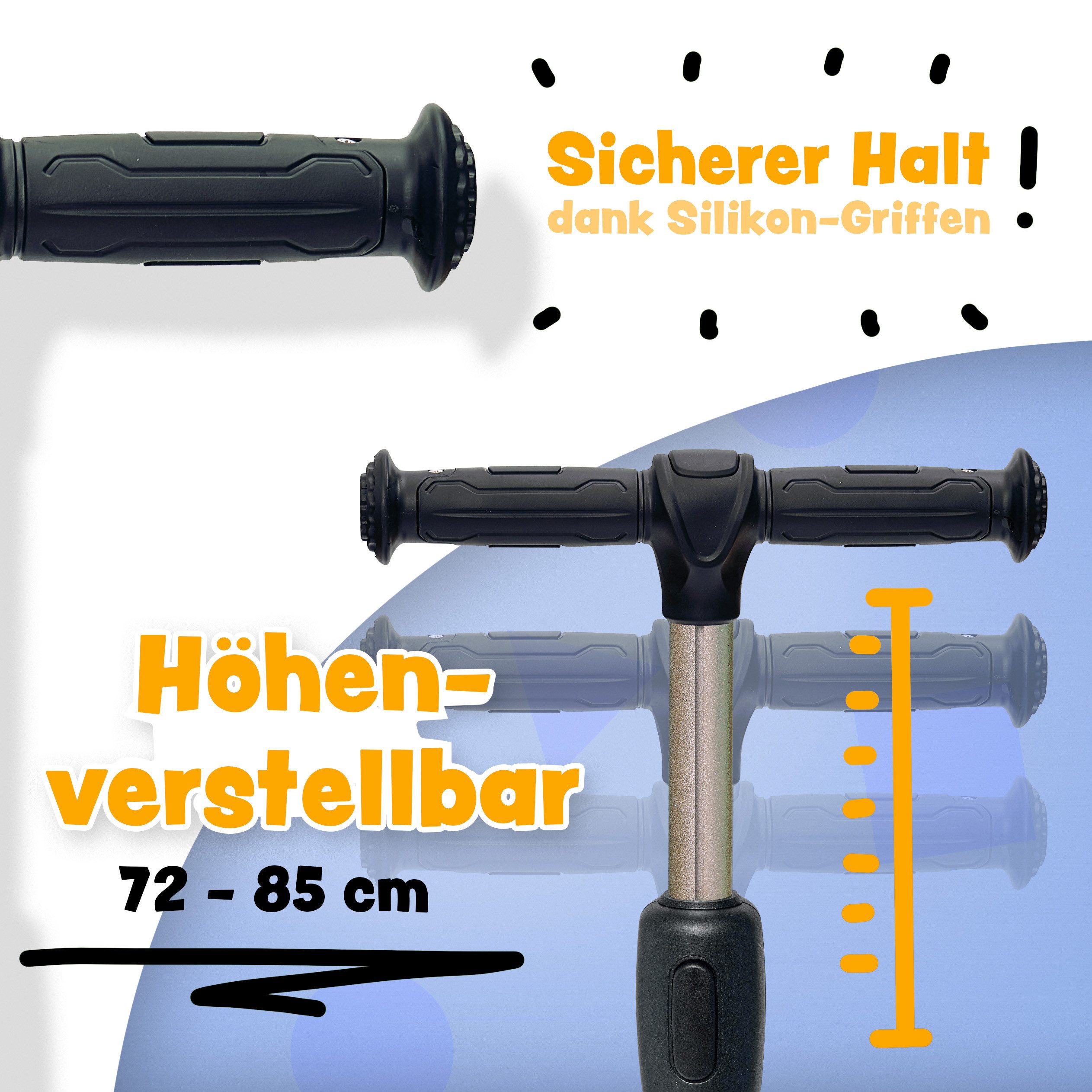 Apollo Dreiradscooter LED Kinderscooter Kids pro 4, Kinderroller mit LED Wheels, höhenverstellbar Für Kinder ab 3 Jahren