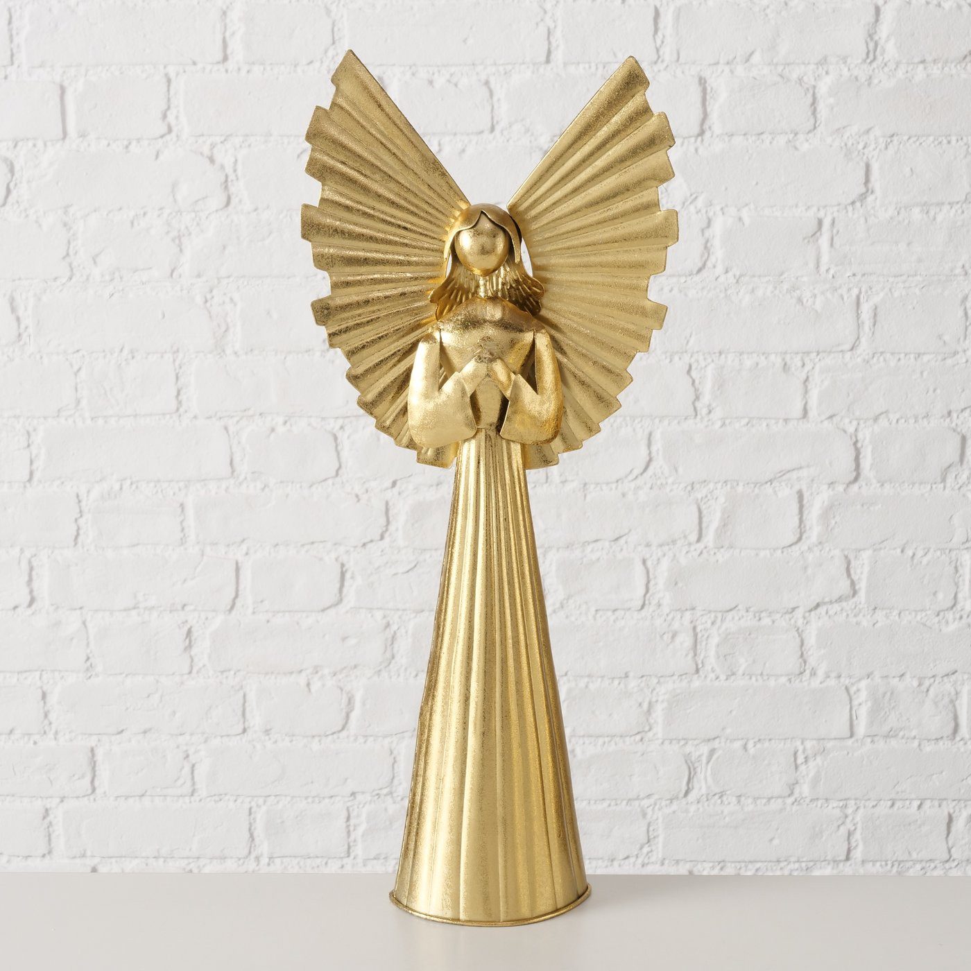 MF Weihnachtsfigur Metall Dekofigur Engel Nuriel in Gold - 54 cm (1 St) günstig online kaufen