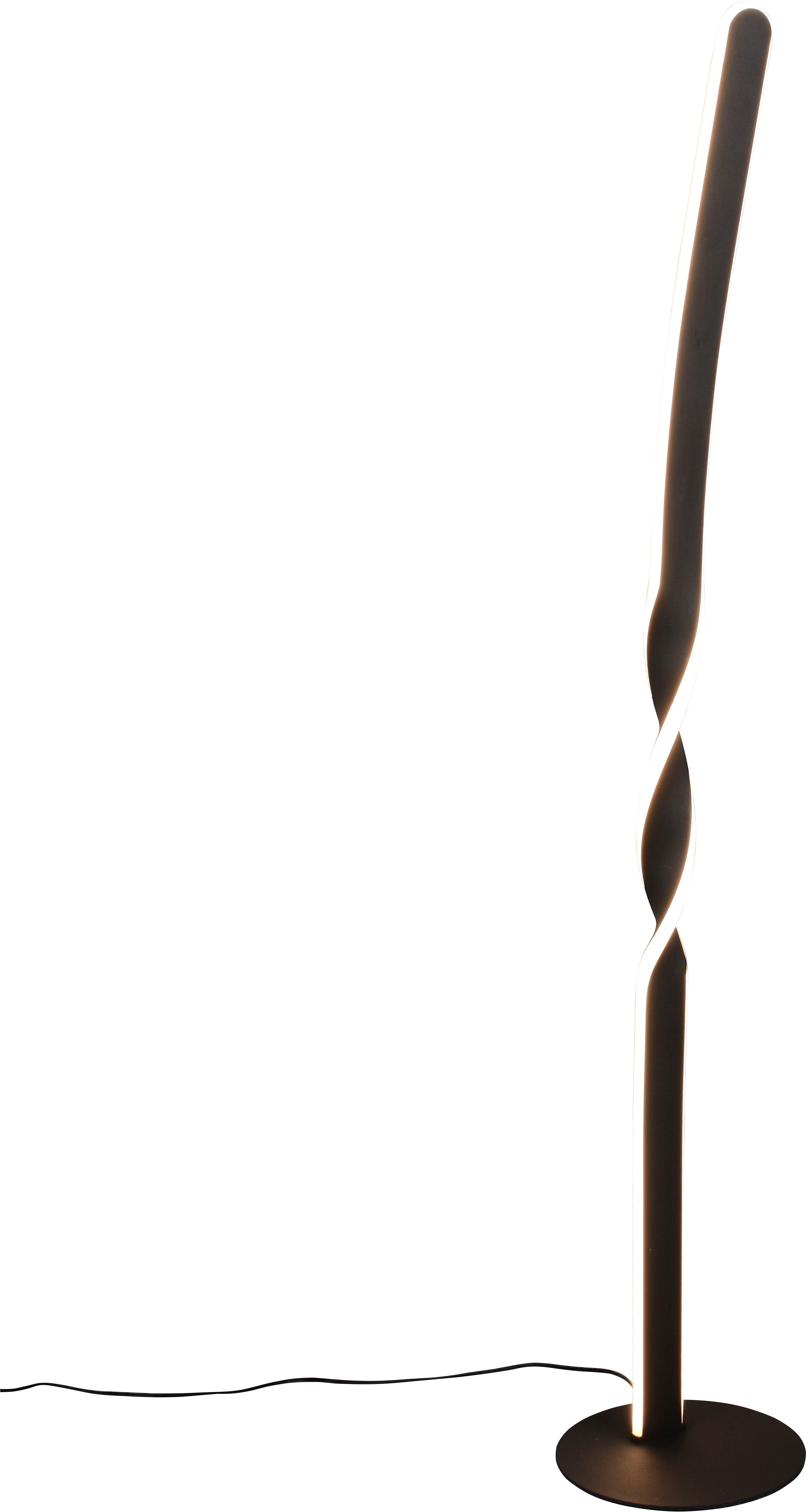 Reality Leuchten LED Stehlampe GINKO, LED Stehleuchte mit 19W 2060 Lumen 3000K warmweiß, Ein-/Ausschalter, LED fest integriert, Warmweiß, Stehlampe mit Fußschalter + 180cm Kabel, Höhe 110 cm Ø 20cm