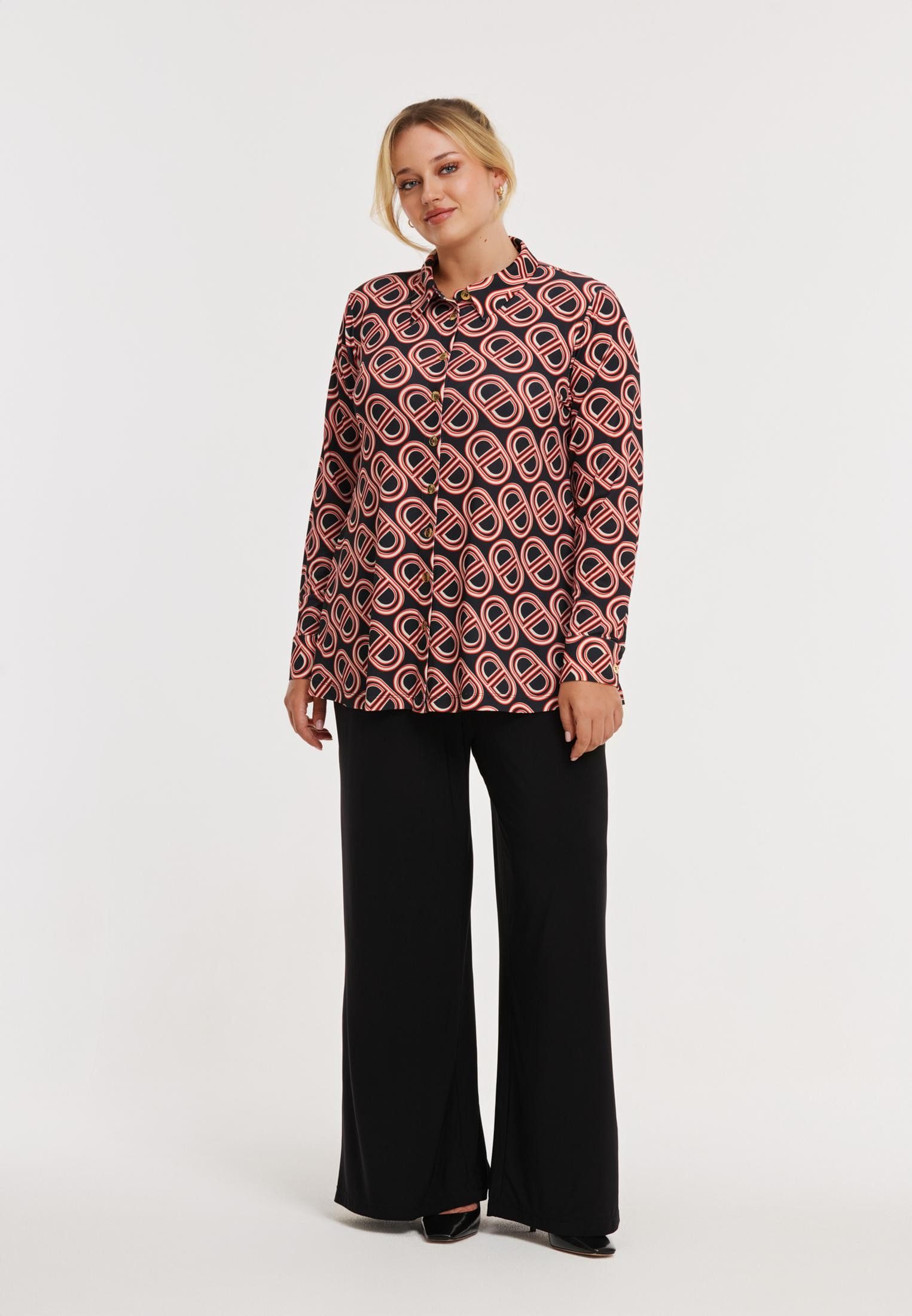 YOEK Blusentop Damen Bluse mit Druck günstig online kaufen