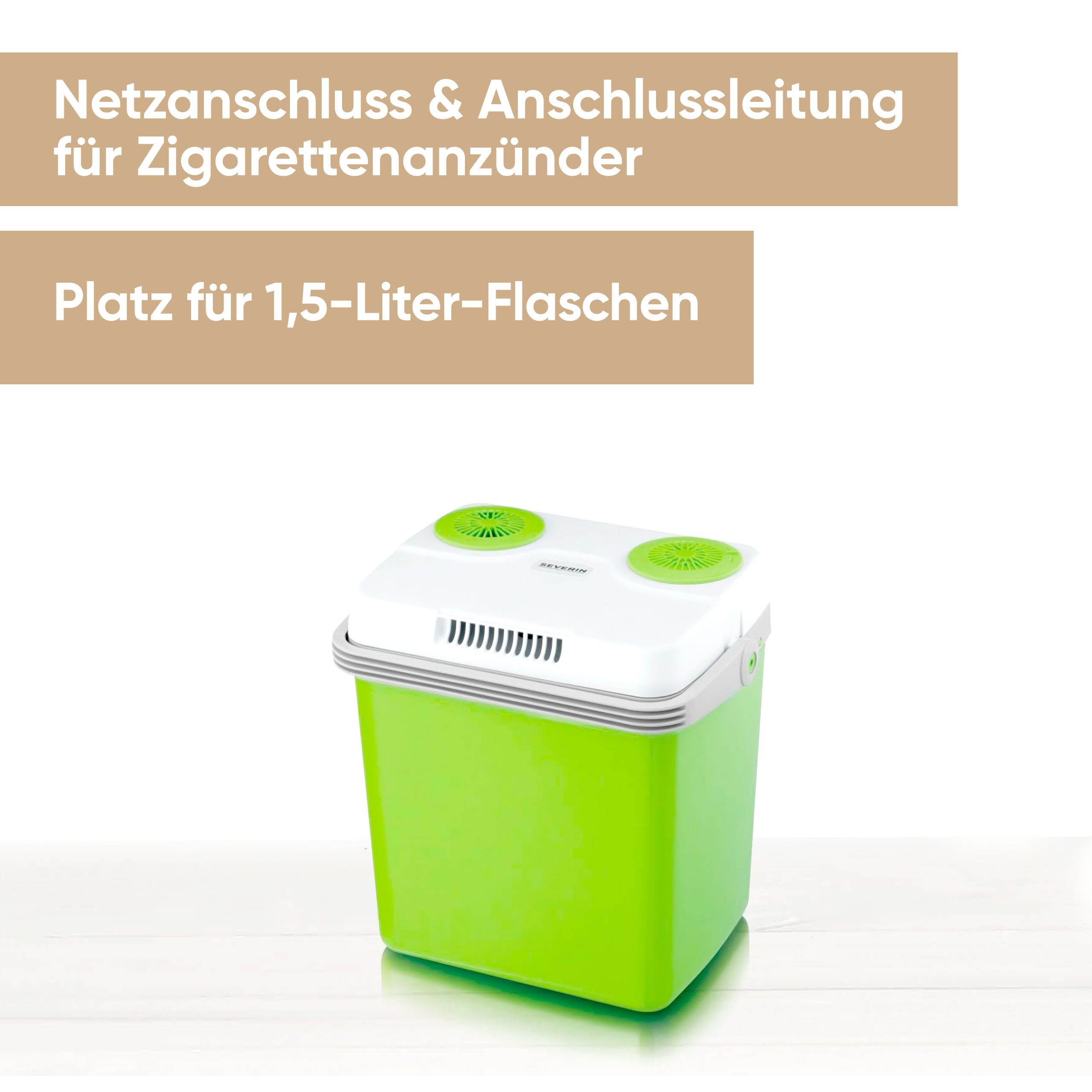 Severin Kühlbox, elektrisch, 19l, Kühl- und Warmhaltefunktion, 2 Anschlüsse für Auto