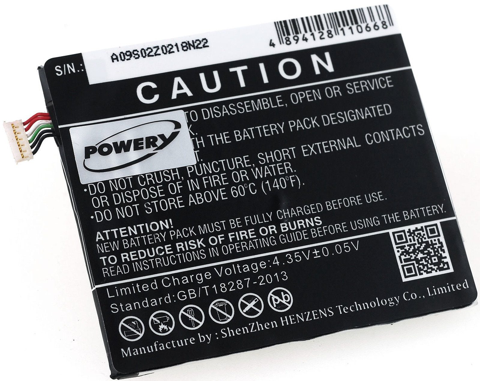 Powery Akku für HTC Typ BOPKX100 Smartphone-Akku 1900 mAh (3.8 V)