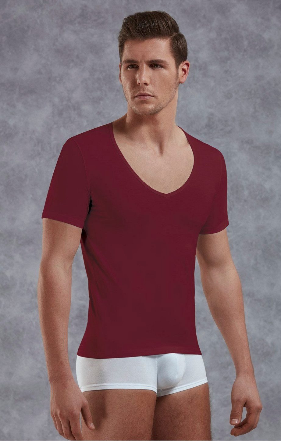 DOREANSE V-Shirt Herren Slim Fit T-Shirt günstig online kaufen