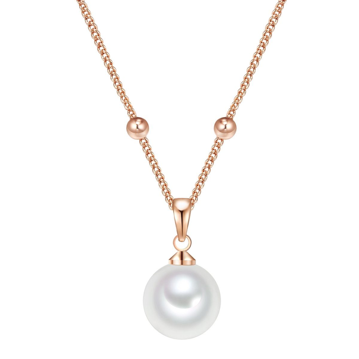 Lulu & Jane Perlenkette roségold, Messing günstig online kaufen