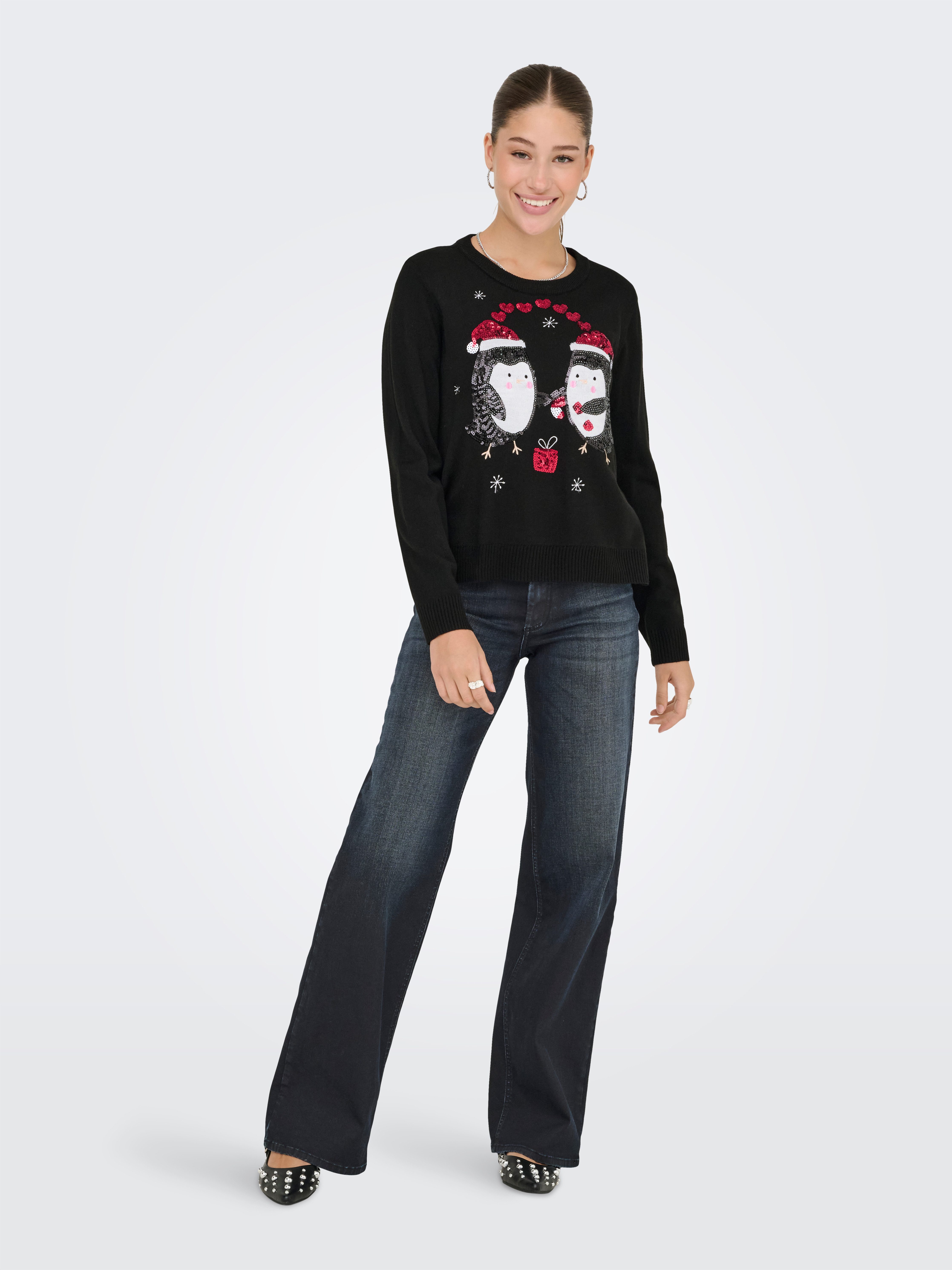 ONLY Weihnachtspullover ONLXMAS SHINE LS ONECK KNT
