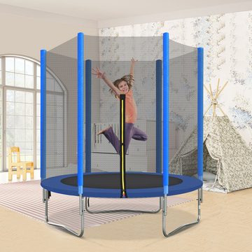 EXTSUD Kindertrampolin Kindertrampolin, Trampolin-Set, 6ft verzinktem Stahl Runde, blau, Ø 185 cm