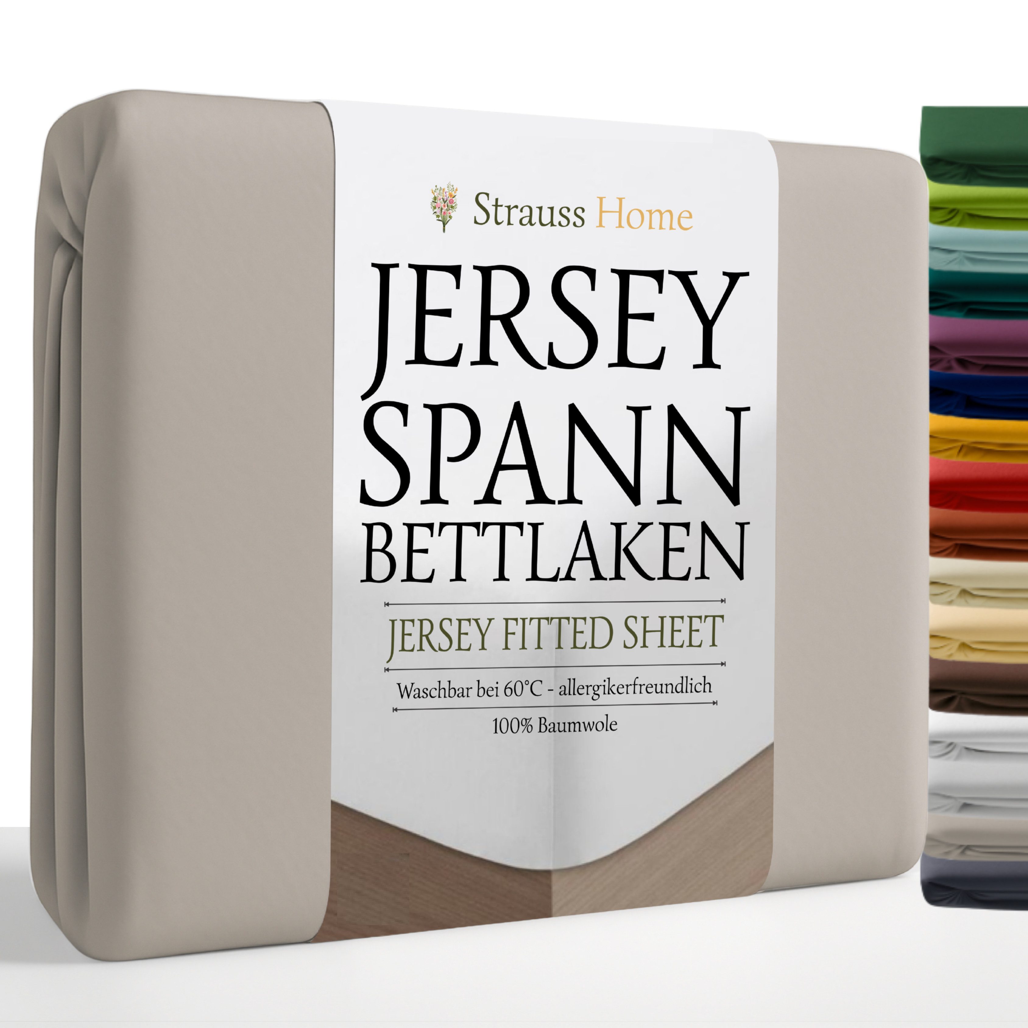Strauss Home Spannbettlaken Premium, Gummizug: Rundumgummi, 150gr/m2 Premiu günstig online kaufen