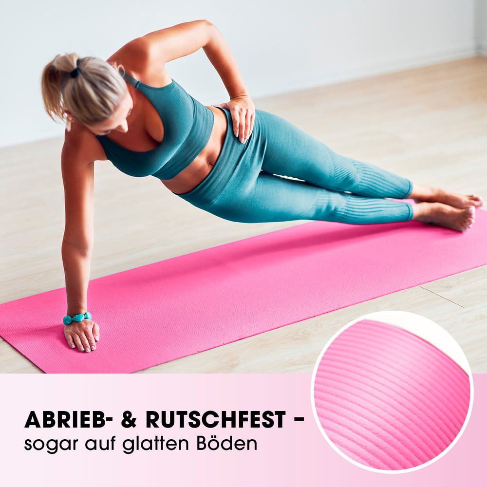 #DoYourFitness Yogamatte rutschfest, Für Einsteiger und Fortgeschrittene, Gelenkschonende Gymnastikmatte, 183cm x 61cm [Indoor/Outdoor] – Bild 2 von 5