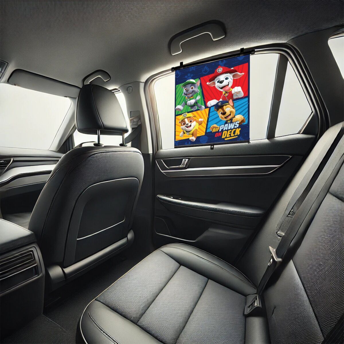 PAW PATROL Autosonnenschutz PAW Patrol Rückziehbarer Auto-Sonnenschutz – Ideal für Kinder