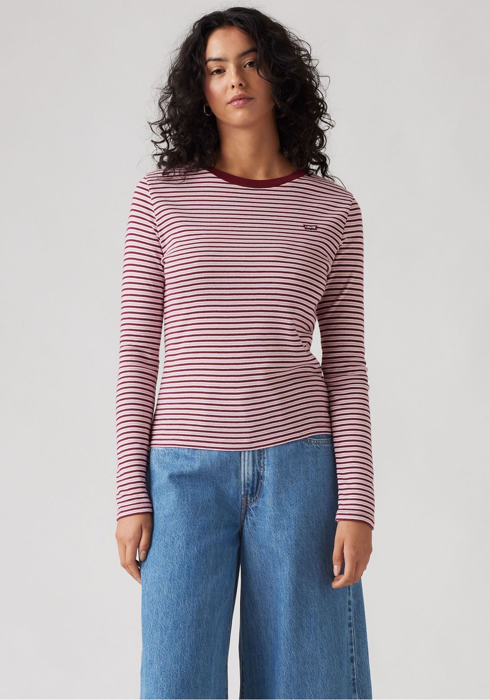 Levi's® Langarmshirt ESSENTIAL HM LS TEE mit Streifen günstig online kaufen