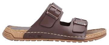 Rieker Pantolette, Sommerschuh, Schlappen, Poolslides, mit verstellbaren Schnallen